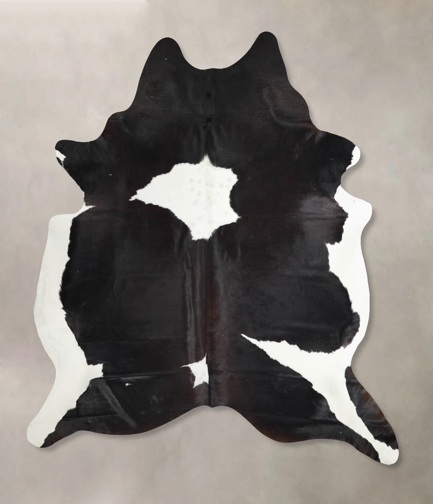 Black and White XX-Large Brazilian Cowhide Rug 8'2"H x 6'9"W #A46195 by Hudson Hides