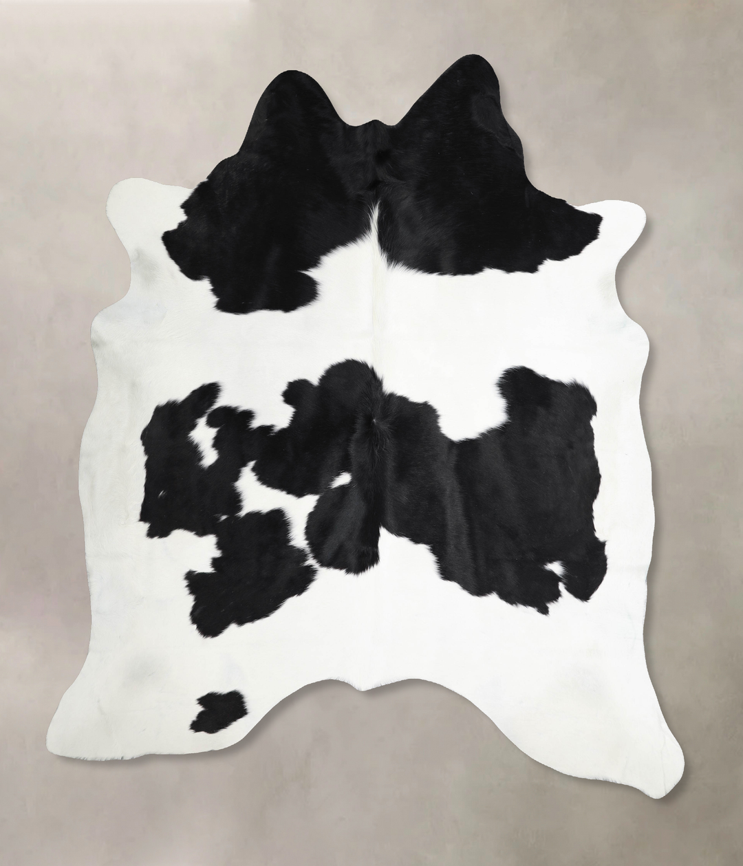 Black and White X-Large Brazilian Cowhide Rug 7'4"H x 6'10"W #A46201 b