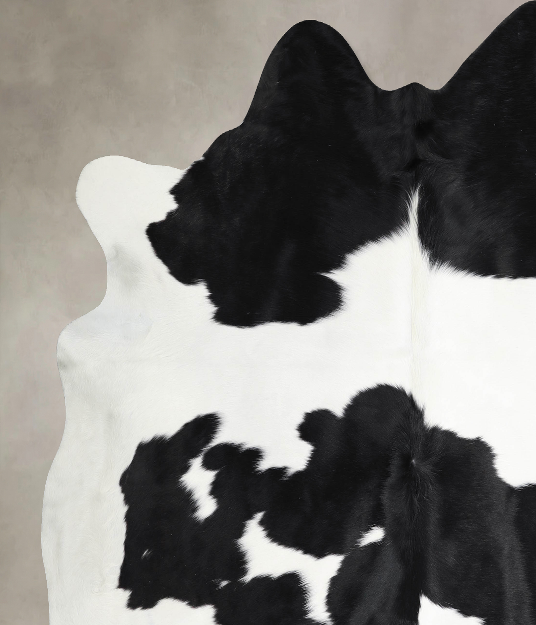 Black and White X-Large Brazilian Cowhide Rug 7'4"H x 6'10"W #A46201 b