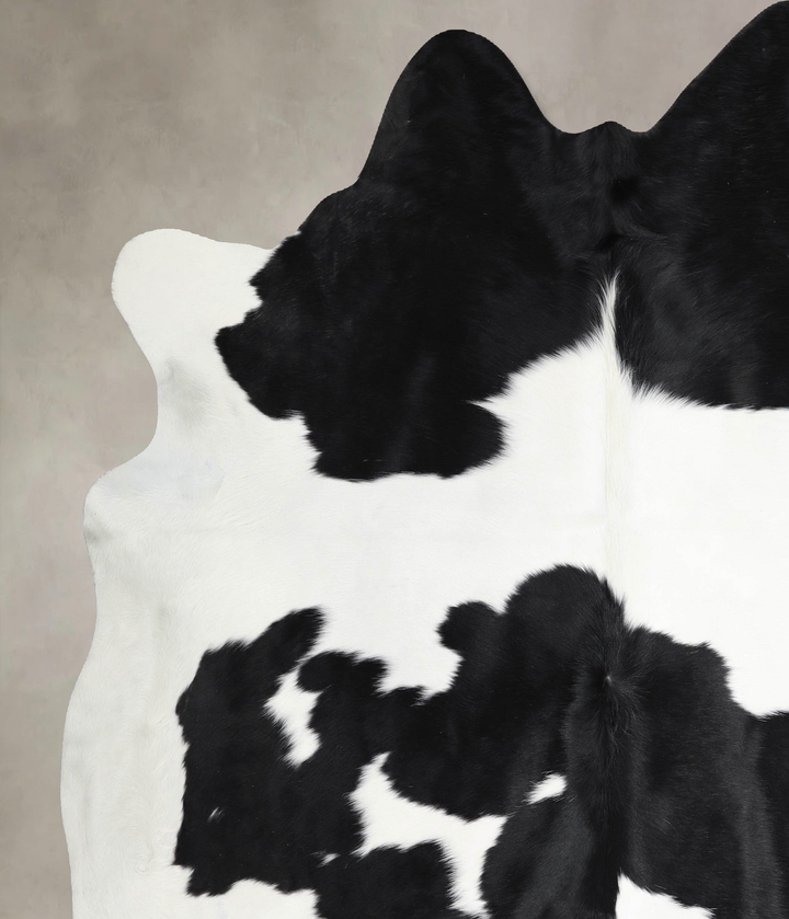 Black and White X-Large Brazilian Cowhide Rug 7'4"H x 6'10"W #A46201 by Hudson Hides