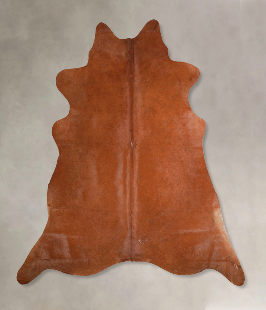 Solid Brown XX-Large Brazilian Cowhide Rug 7'6"H x 7'2"W #A46209 by Hudson Hides