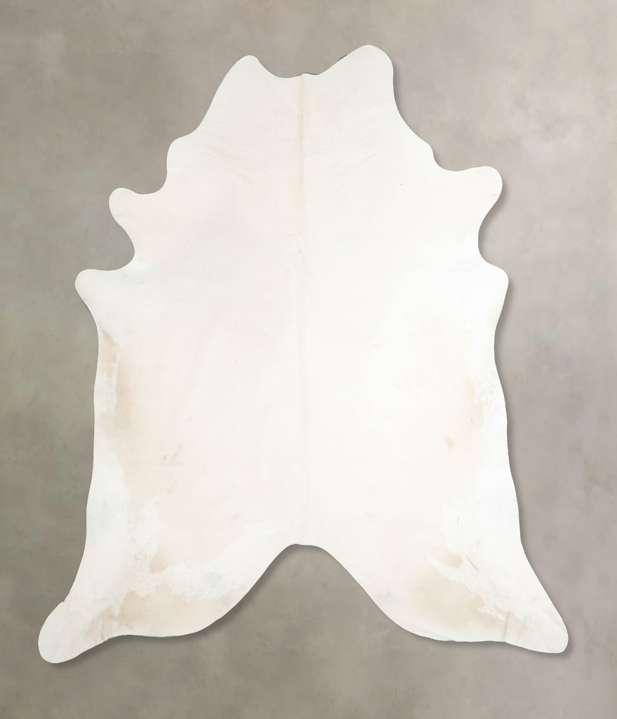 Ivory with Beige XX-Large Brazilian Cowhide Rug 8'2"H x 7'1"W #A46223 by Hudson Hides