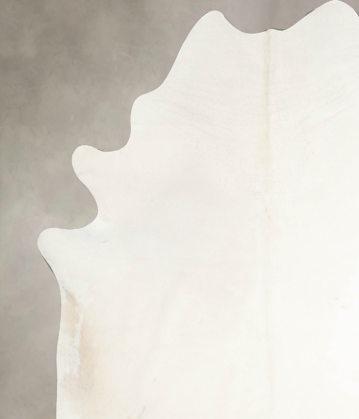 Ivory with Beige XX-Large Brazilian Cowhide Rug 8'2"H x 7'1"W #A46223 by Hudson Hides