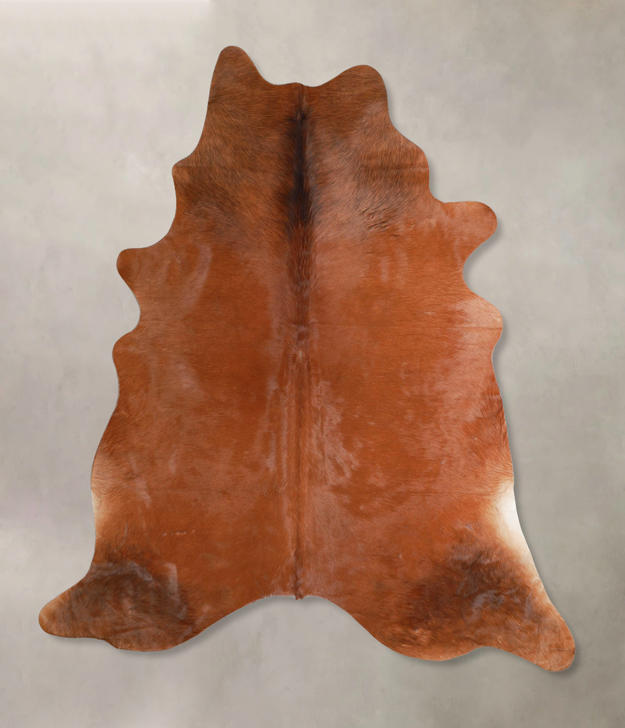 Solid Brown X-Large Brazilian Cowhide Rug 7'6"H x 6'7"W #A46224 by Hudson Hides