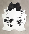 Black and White X-Large Brazilian Cowhide Rug 7'1