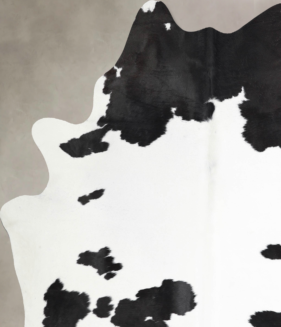 Black and White X-Large Brazilian Cowhide Rug 7'1"H x 6'4"W #A46228 by