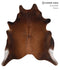 Warm Caramel X-Large Brazilian Cowhide Rug 7'0