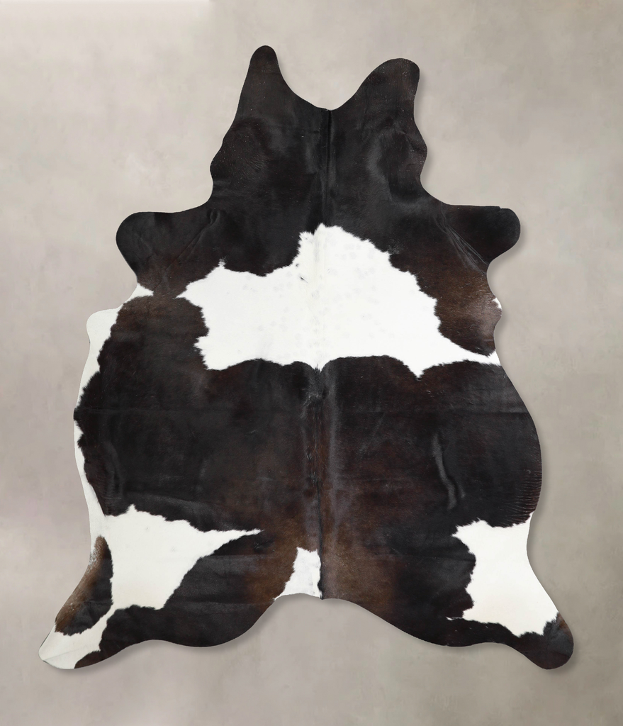 Chocolate and White X-Large Brazilian Cowhide Rug 7'5"H x 5'10"W #A46276 by Hudson Hides