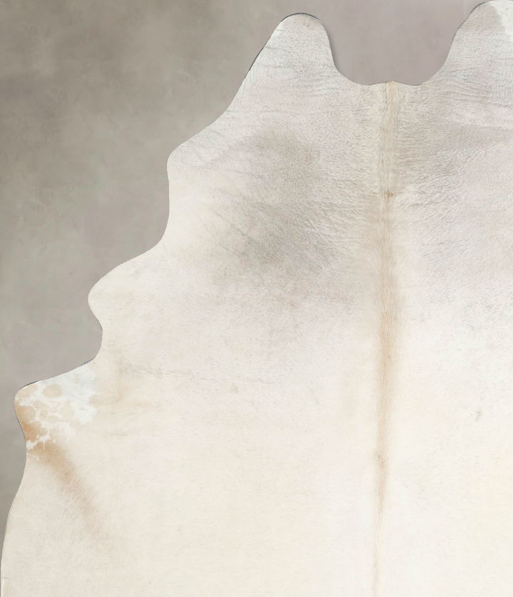Ivory with Beige X-Large Brazilian Cowhide Rug 7'10"H x 6'0"W #A46281 by Hudson Hides