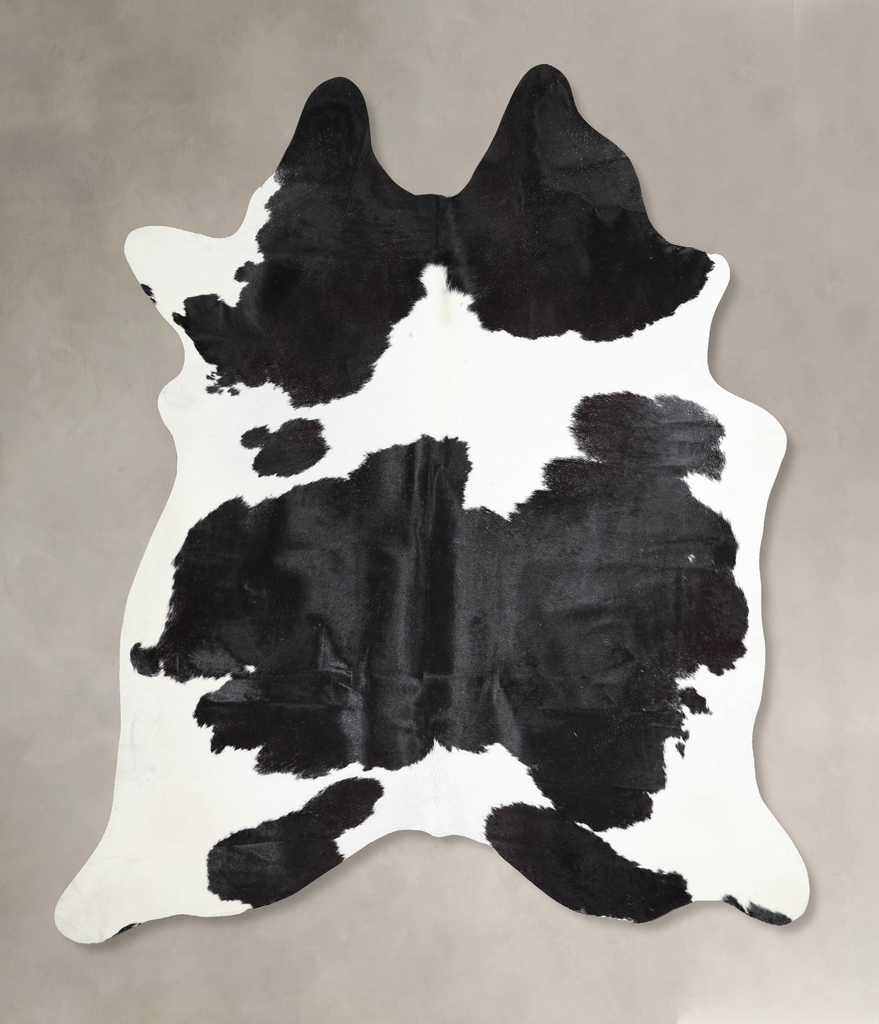 Black and White XX-Large Brazilian Cowhide Rug 7'11"H x 7'0"W #A46285 by Hudson Hides