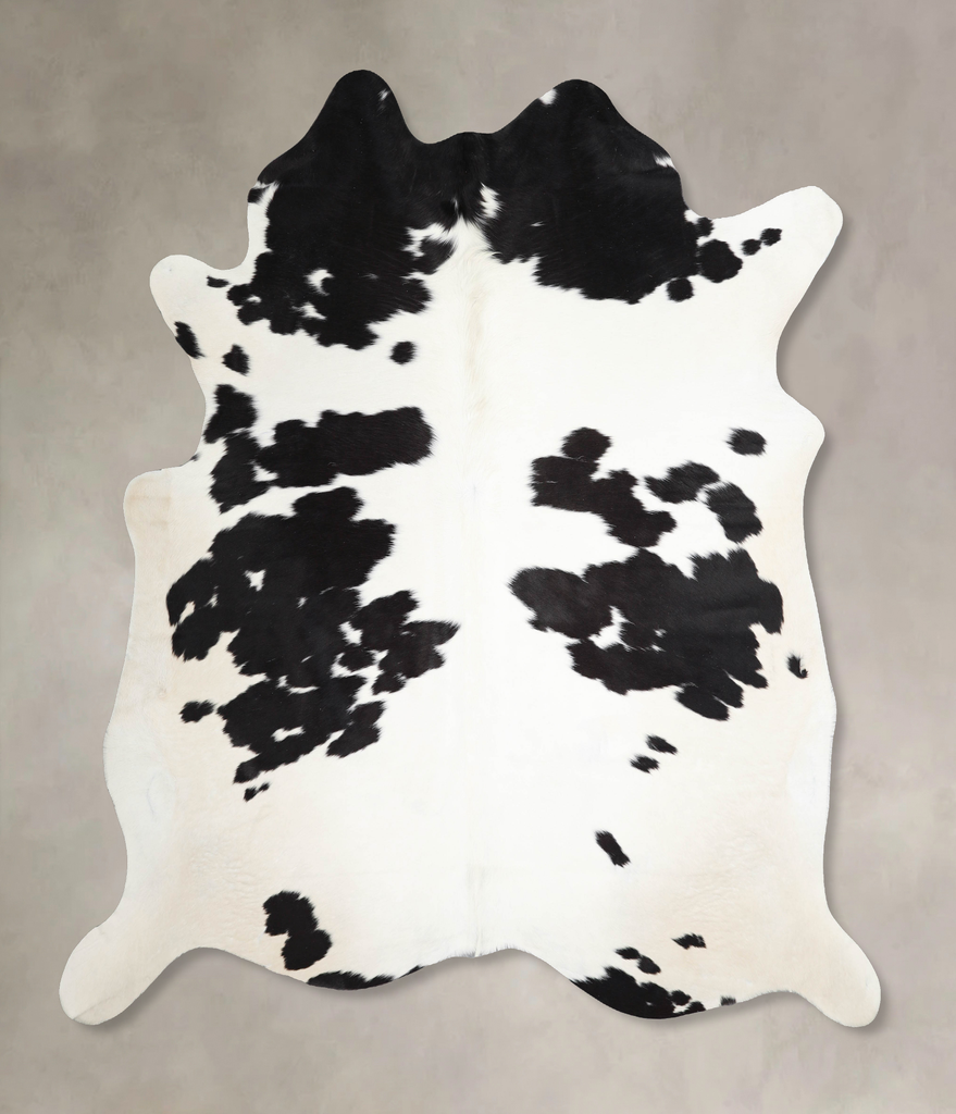 Black and White XX-Large Brazilian Cowhide Rug 7'8"H x 7'2"W #A46286 by Hudson Hides