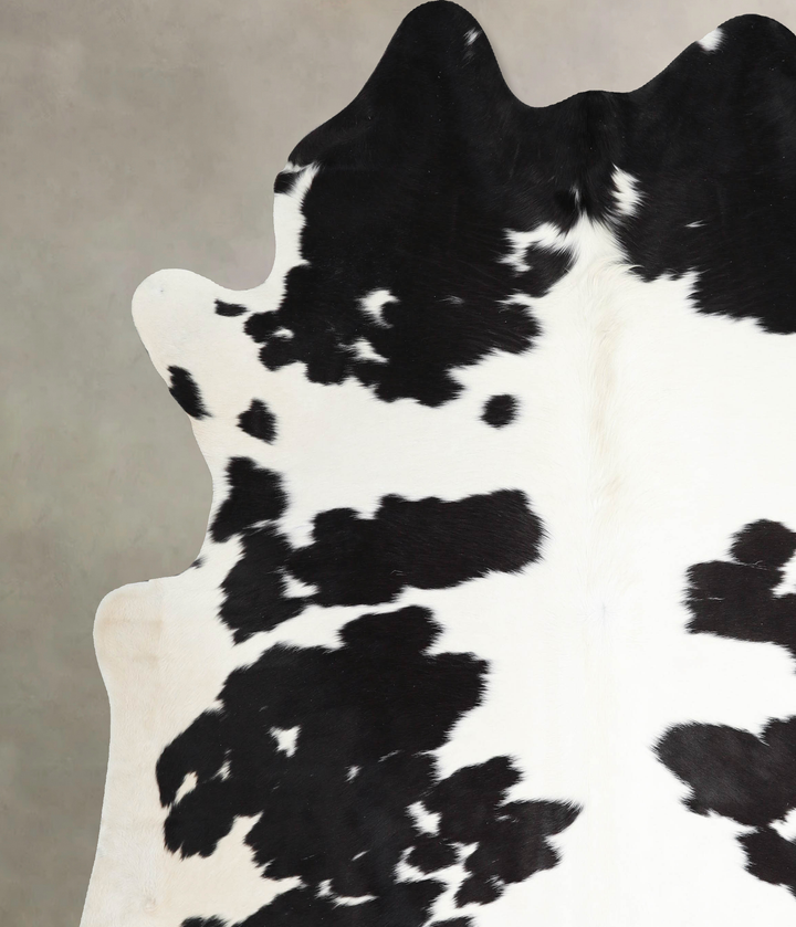 Black and White XX-Large Brazilian Cowhide Rug 7'8"H x 7'2"W #A46286 by Hudson Hides