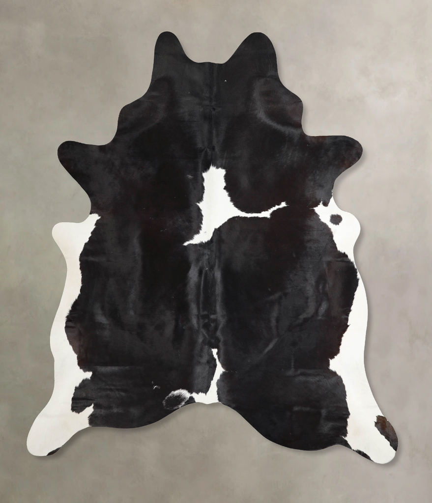 Black and White X-Large Brazilian Cowhide Rug 7'7"H x 6'3"W #A46287 by Hudson Hides