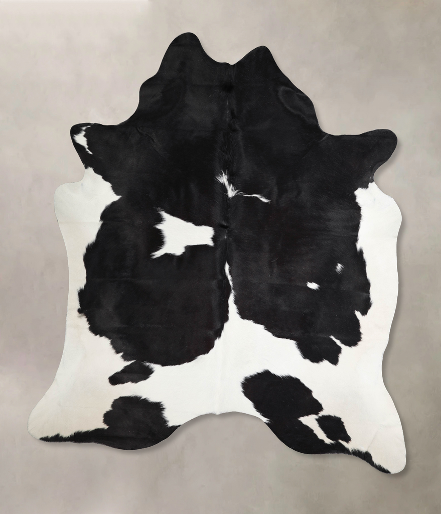 Black and White XX-Large Brazilian Cowhide Rug 7'11"H x 7'0"W #A46296 by Hudson Hides