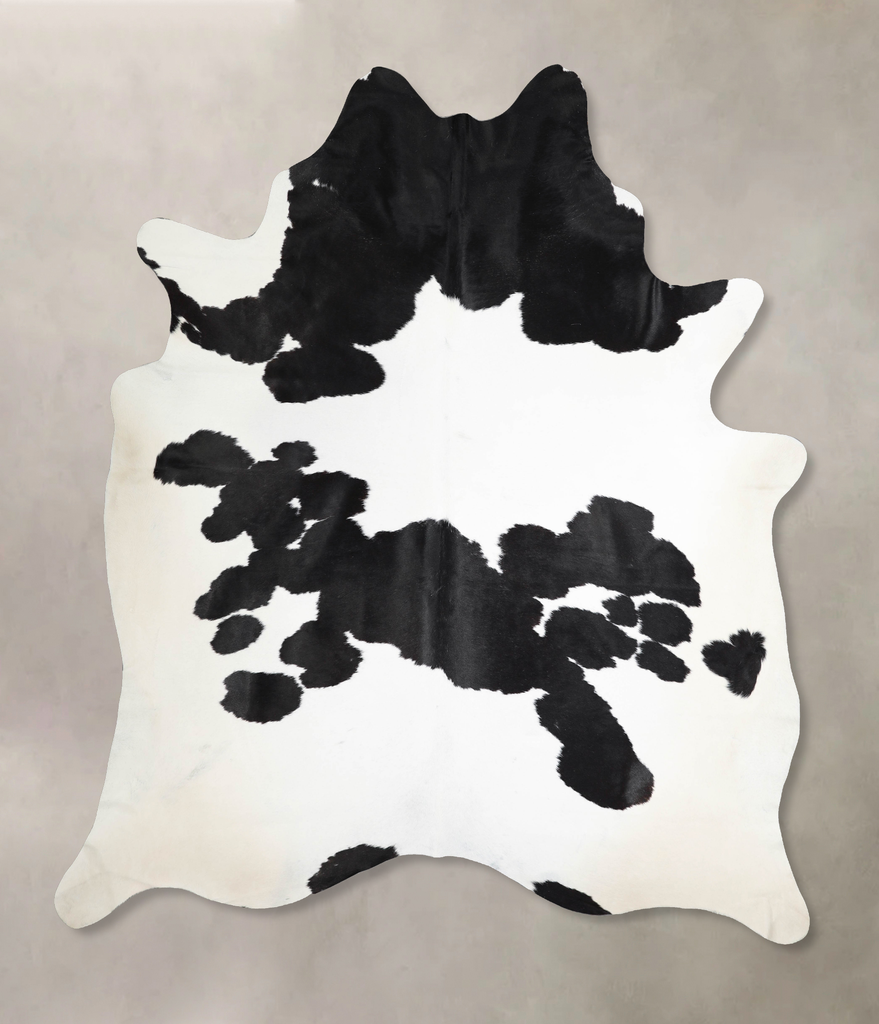 Black and White XX-Large Brazilian Cowhide Rug 8'10"H x 7'5"W #A46299 by Hudson Hides