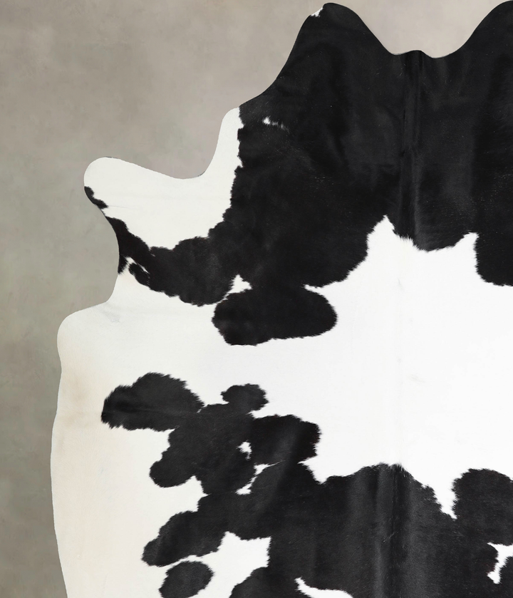 Black and White XX-Large Brazilian Cowhide Rug 8'10"H x 7'5"W #A46299 by Hudson Hides