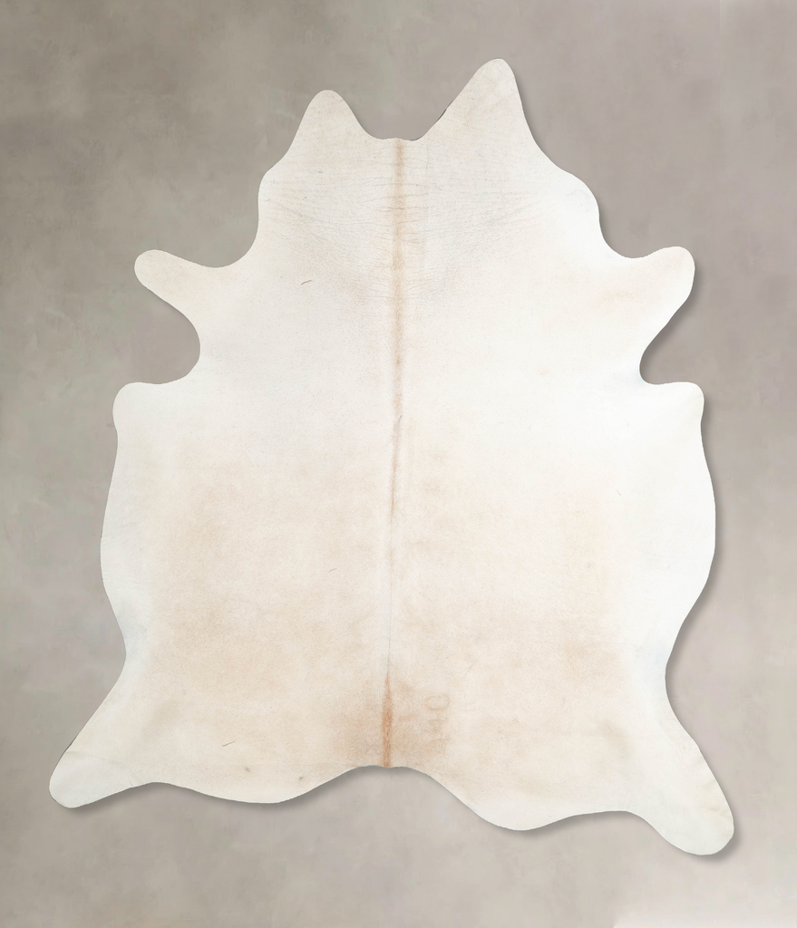 Ivory with Beige XX-Large Brazilian Cowhide Rug 7'10"H x 7'4"W #A46300 by Hudson Hides