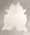 Ivory with Beige XX-Large Brazilian Cowhide Rug 7'10