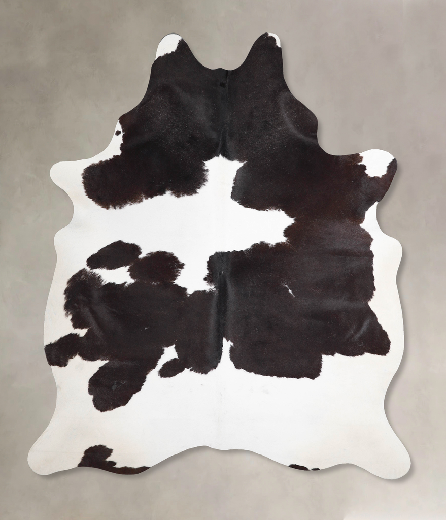 Black and White X-Large Brazilian Cowhide Rug 7'8"H x 6'2"W #A46312 by Hudson Hides