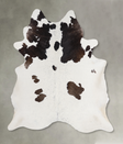 Chocolate and White X-Large Brazilian Cowhide Rug 6'10"H x 6'4"W #A4632 by Hudson Hides