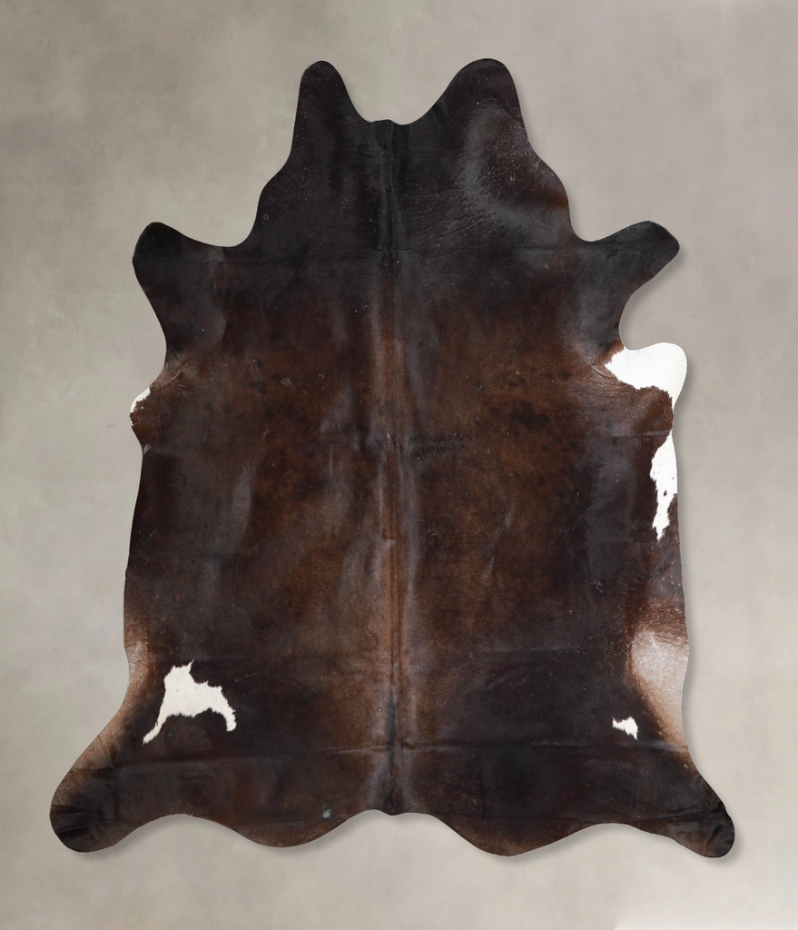 Chocolate X-Large Brazilian Cowhide Rug 6'9"H x 7'0"W #A46334 by Hudson Hides