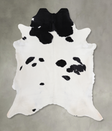Black and White XX-Large Brazilian Cowhide Rug 8'4"H x 7'11"W #A4636 by Hudson Hides