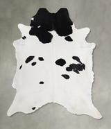 Black and White XX-Large Brazilian Cowhide Rug 8'4"H x 7'11"W #A4636 by Hudson Hides