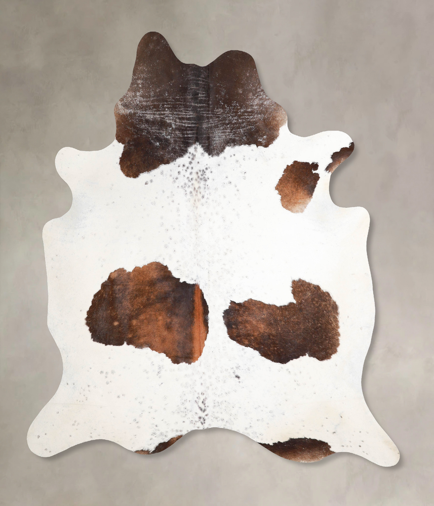 Chocolate and White X-Large Brazilian Cowhide Rug 7'4"H x 6'5"W #A46381 by Hudson Hides