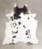 Chocolate and White XX-Large Brazilian Cowhide Rug 7'10