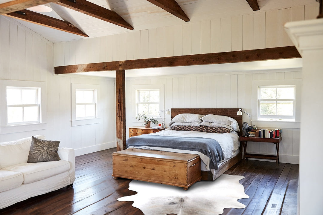 Medium Grey XX-Large Brazilian Cowhide Rug 7'10"H x 6'10"W #A46387 by 