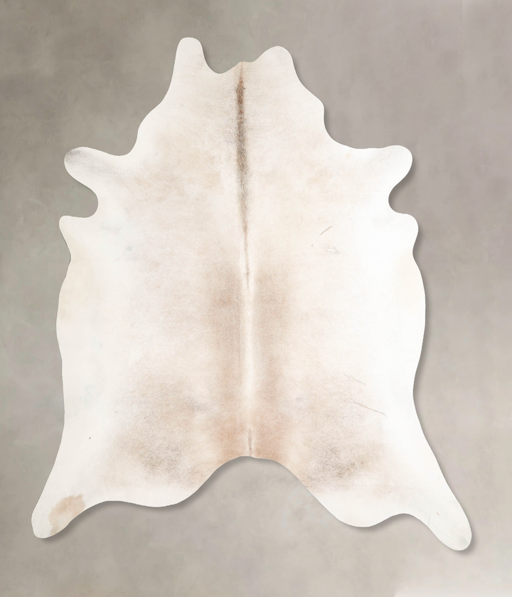 Ivory with Beige XX-Large Brazilian Cowhide Rug 7'6"H x 7'1"W #A46390 by Hudson Hides