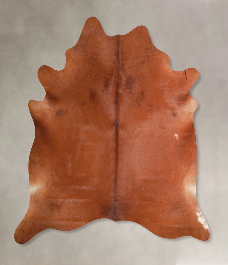 Solid Brown X-Large Brazilian Cowhide Rug 7'5"H x 6'8"W #A46397 by Hudson Hides