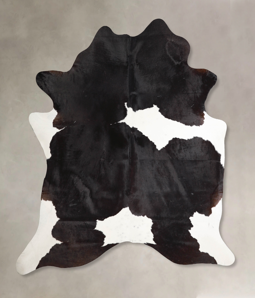 Black and White X-Large Brazilian Cowhide Rug 7'2"H x 6'4"W #A46400 by Hudson Hides
