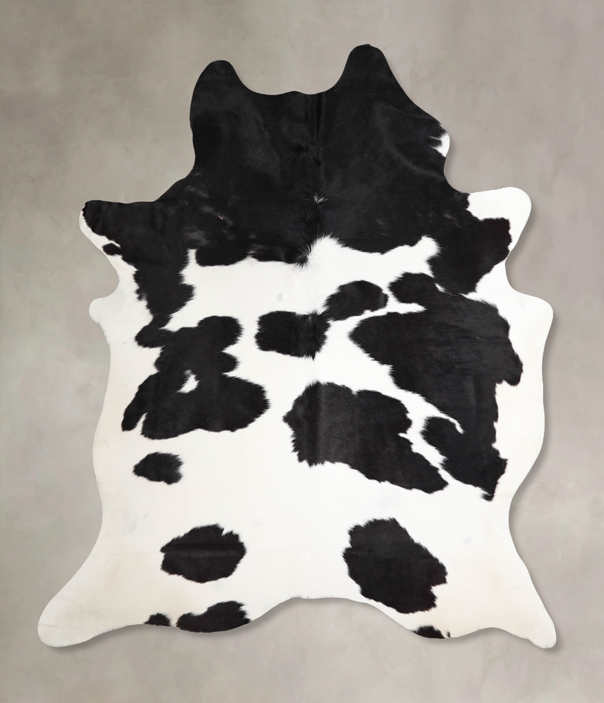 Black and White XX-Large Brazilian Cowhide Rug 8'0"H x 6'7"W #A46412 by Hudson Hides