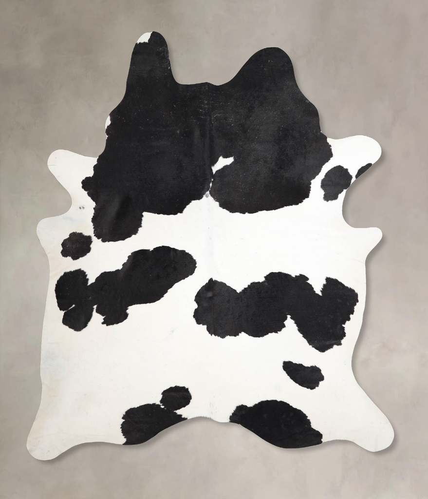 Black and White XX-Large Brazilian Cowhide Rug 7'9"H x 6'7"W #A46430 by Hudson Hides