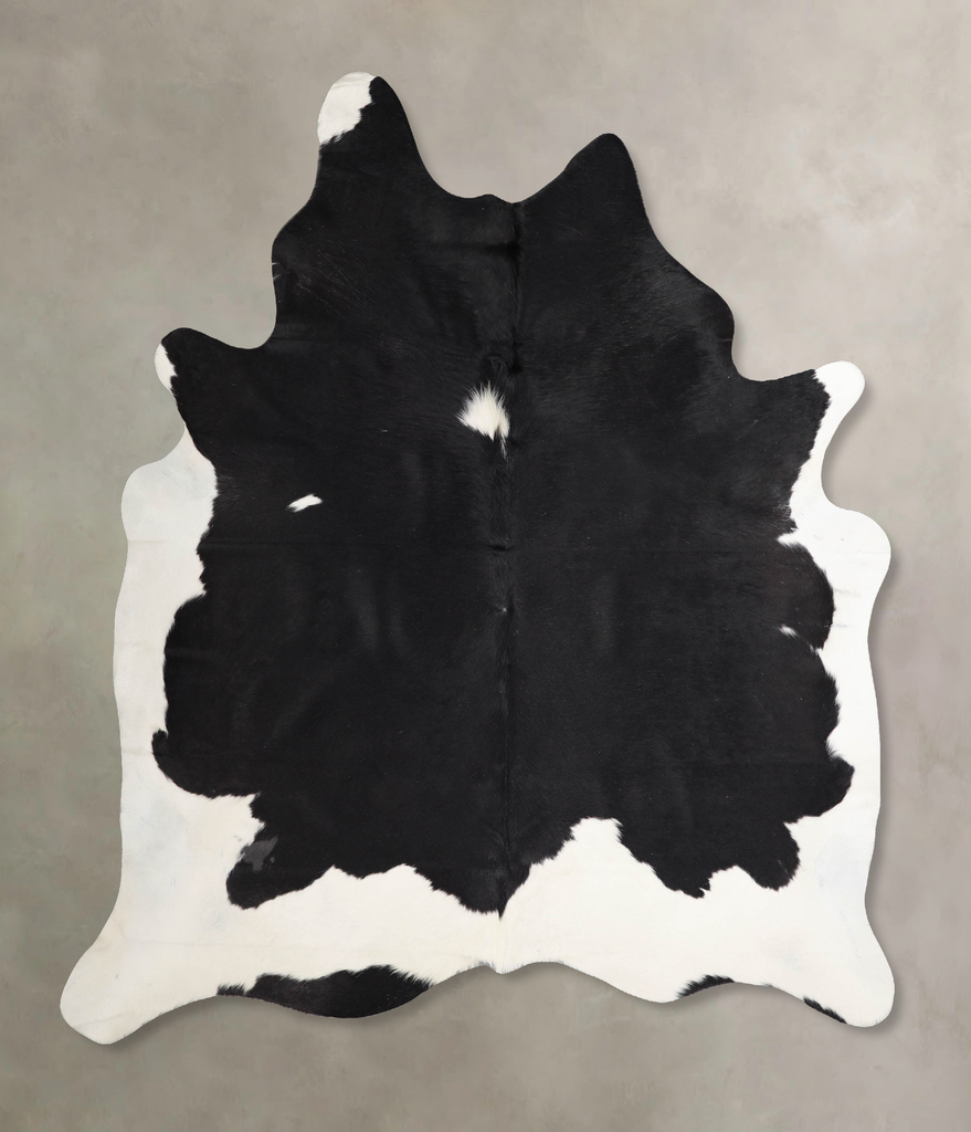 Black and White X-Large Brazilian Cowhide Rug 7'5"H x 6'4"W #A46432 by Hudson Hides