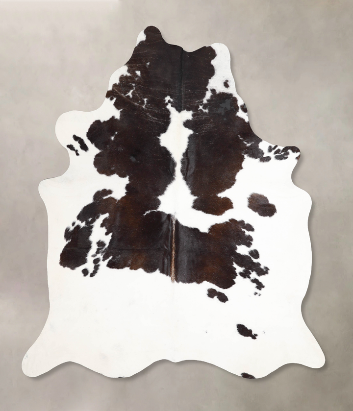 Chocolate and White X-Large Brazilian Cowhide Rug 6'11"H x 6'1"W #A46444 by Hudson Hides