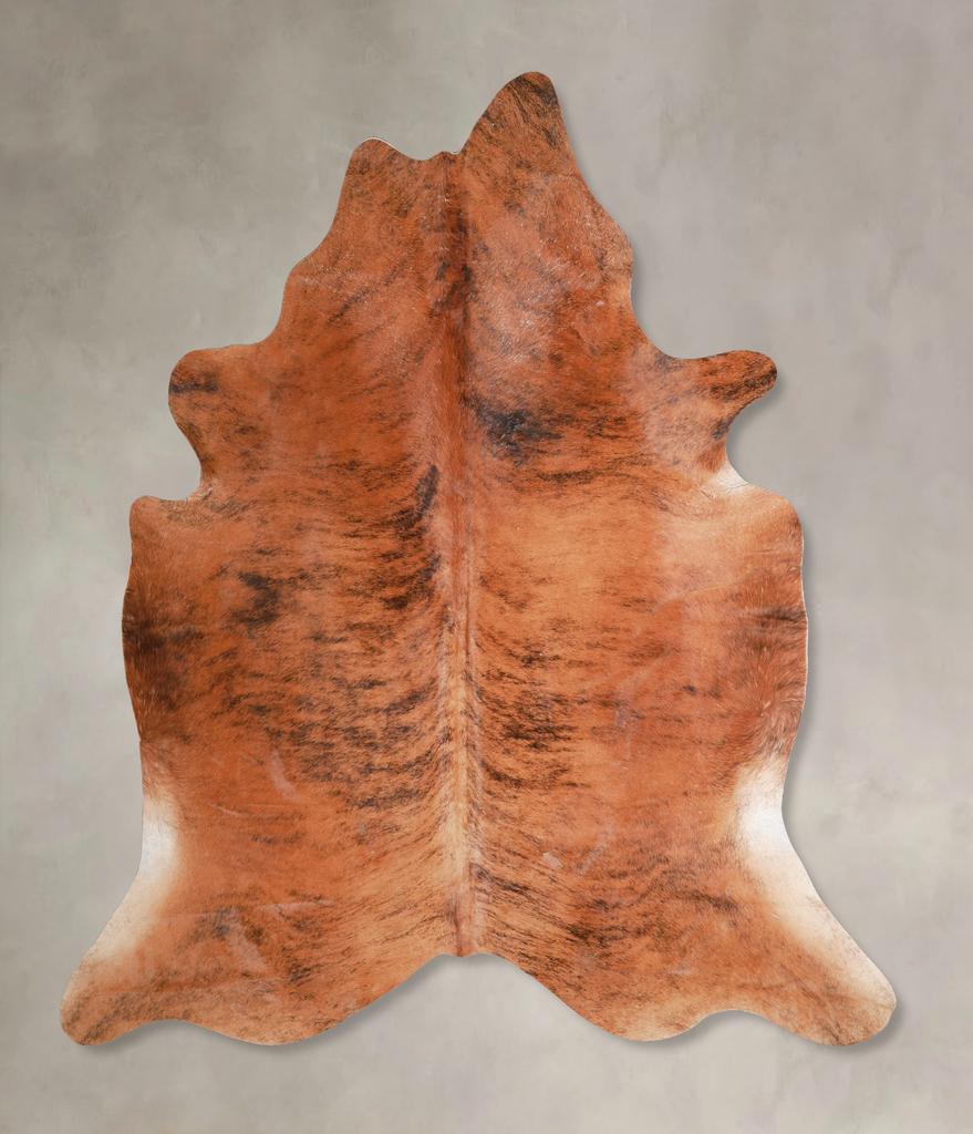 Medium Brindle X-Large Brazilian Cowhide Rug 7'0"H x 6'10"W #A46446 by Hudson Hides
