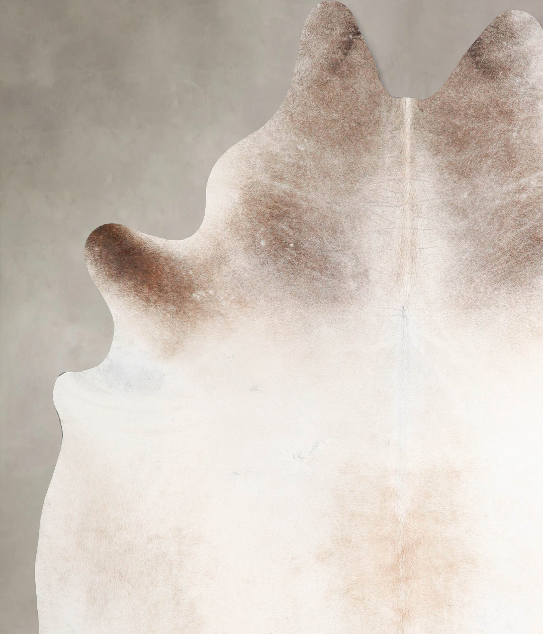 Grey with Beige X-Large Brazilian Cowhide Rug 7'3"H x 6'7"W #A46457 by