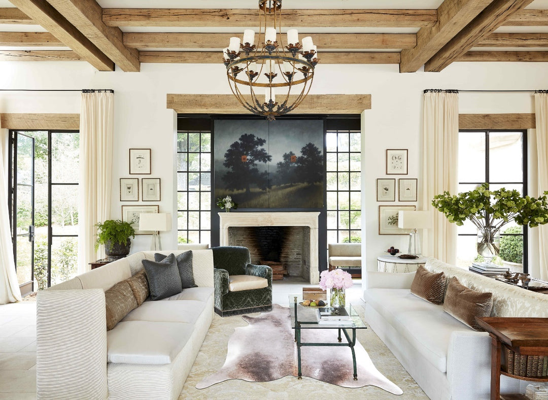 Medium Grey X-Large Brazilian Cowhide Rug 6'7"H x 6'6"W #A46467 by Hud