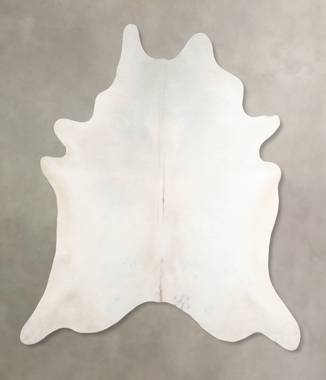 Ivory with Beige XX-Large Brazilian Cowhide Rug 8'1"H x 7'0"W #A46474 