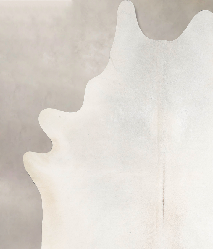 Ivory with Beige XX-Large Brazilian Cowhide Rug 8'1"H x 7'0"W #A46474 by Hudson Hides