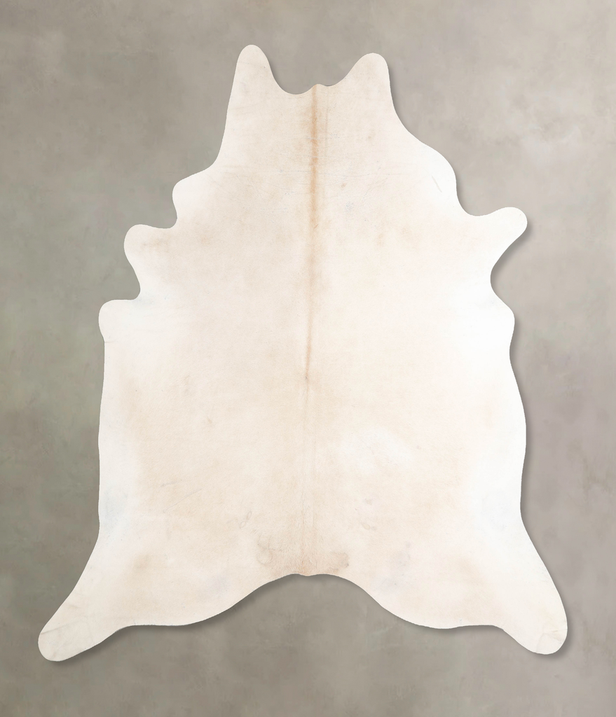 Ivory with Beige XX-Large Brazilian Cowhide Rug 7'6"H x 6'8"W #A46479 by Hudson Hides