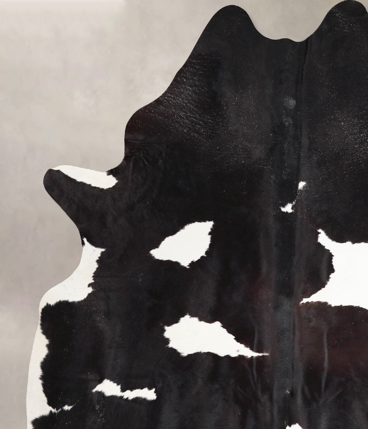Black and White XX-Large Brazilian Cowhide Rug 7'10"H x 6'5"W #A46488 by Hudson Hides