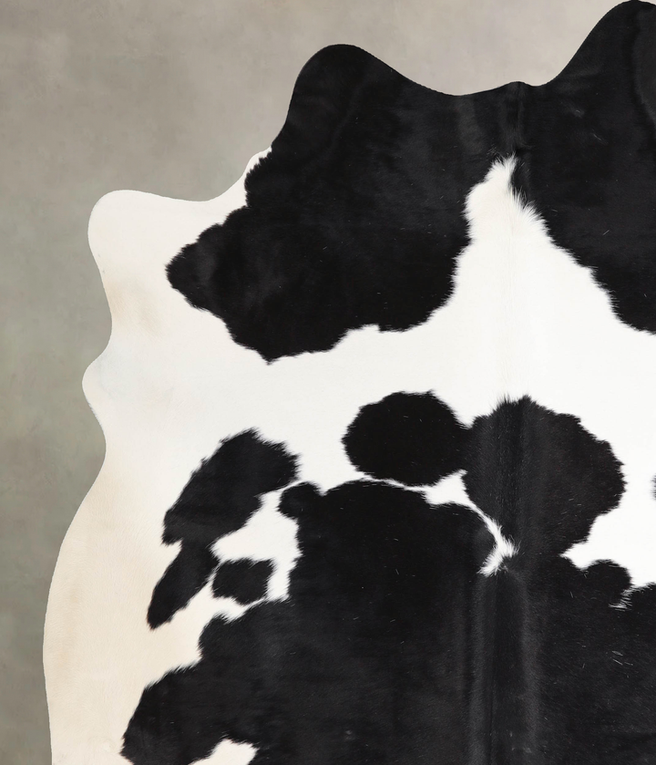 Black and White X-Large Brazilian Cowhide Rug 7'7"H x 6'7"W #A46497 by Hudson Hides