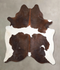 Chocolate and White X-Large Brazilian Cowhide Rug 7'6