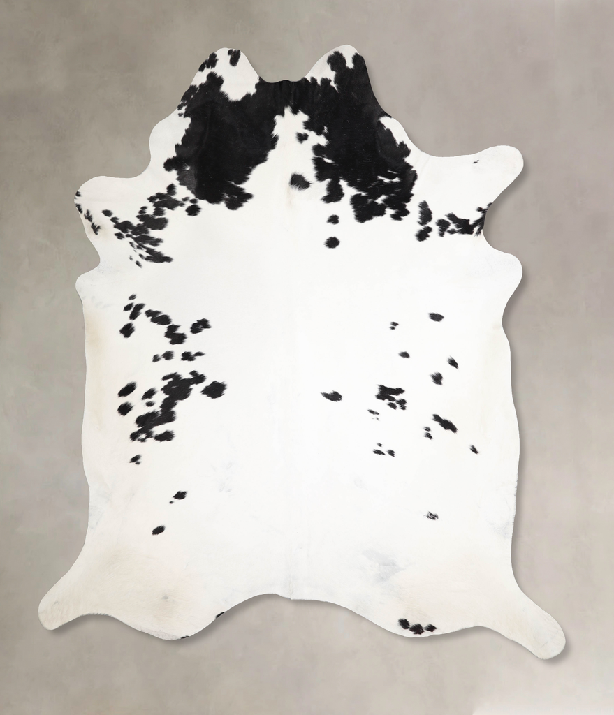 Black and White XX-Large Brazilian Cowhide Rug 8'9"H x 7'9"W #A46506 by Hudson Hides