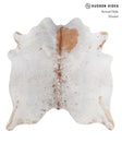 Salt and Pepper Brown X-Large Brazilian Cowhide Rug 6'9"H x 6'6"W #A4651 by Hudson Hides