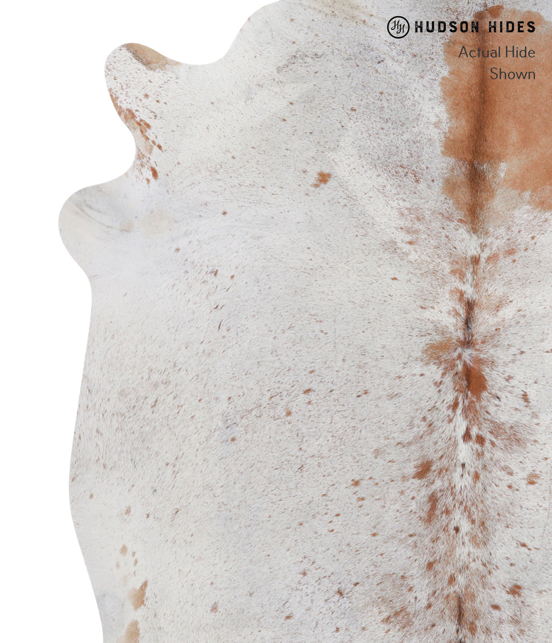 Salt and Pepper Brown X-Large Brazilian Cowhide Rug 6'9"H x 6'6"W #A46
