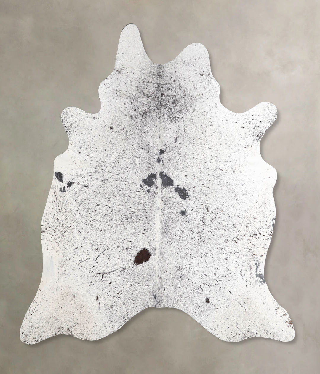 Salt and Pepper Black X-Large Brazilian Cowhide Rug 6'10"H x 5'11"W #A